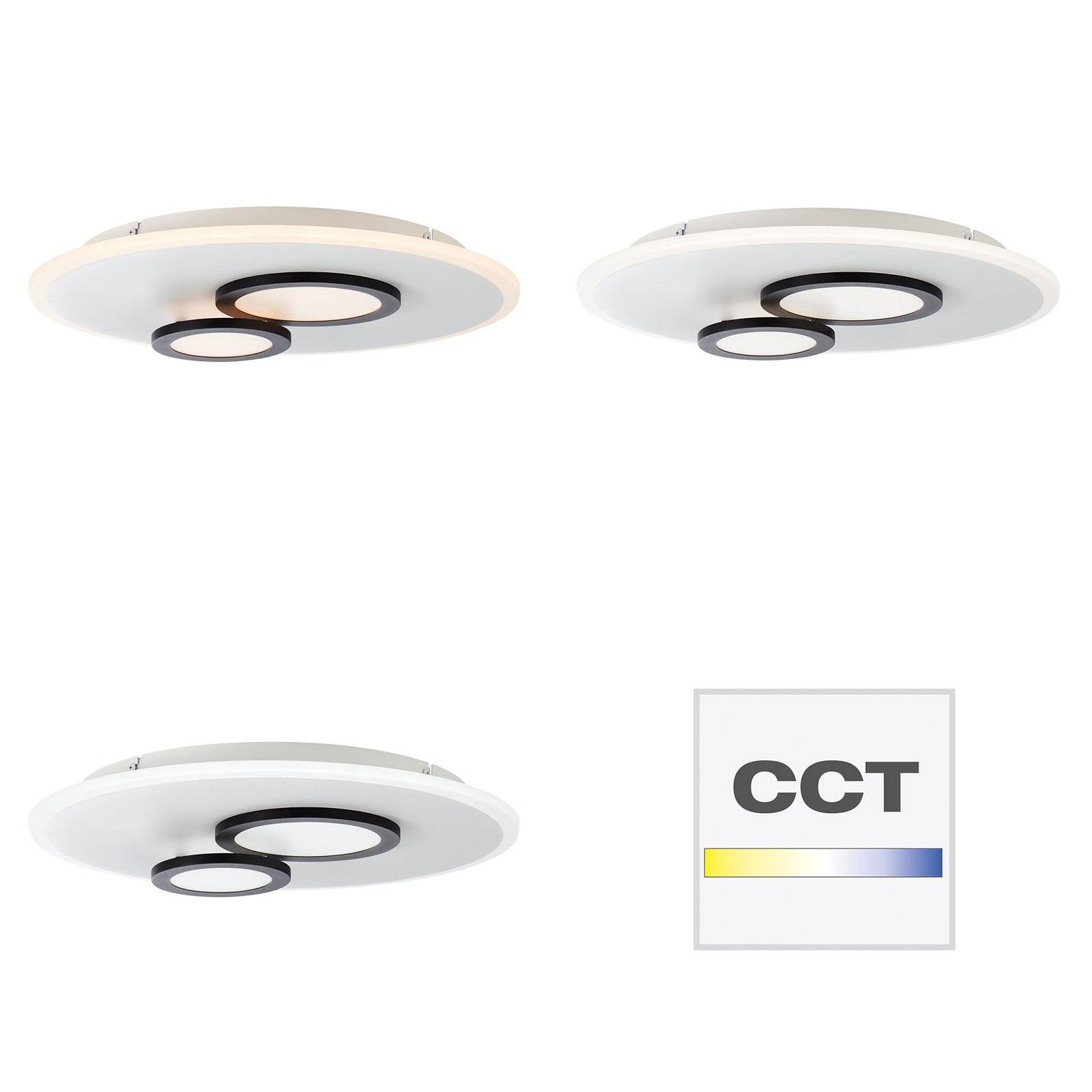 AEG Olia-LED-kattovalaisin, pyöreä, CCT, himmennys