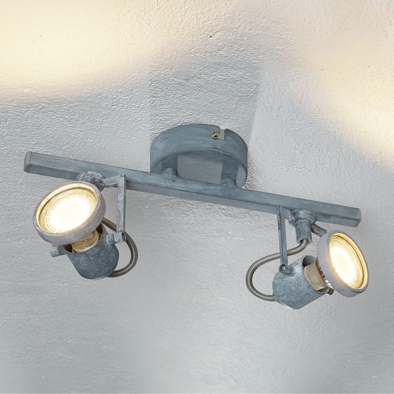 Kaksilamppuinen LED-kattovalaisin Concreto