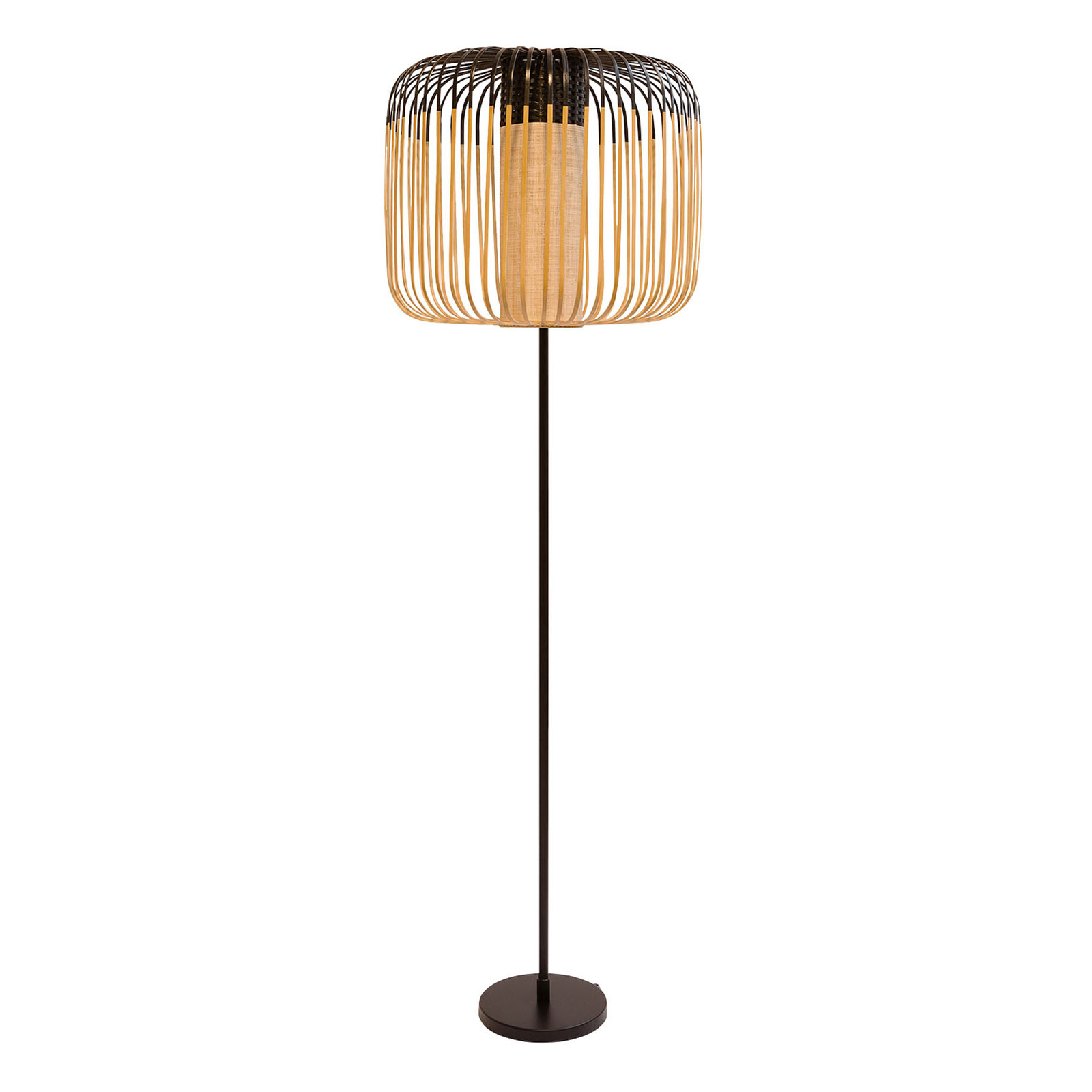 Forestier Bamboo Light -lattiavalo 1-lamp. musta