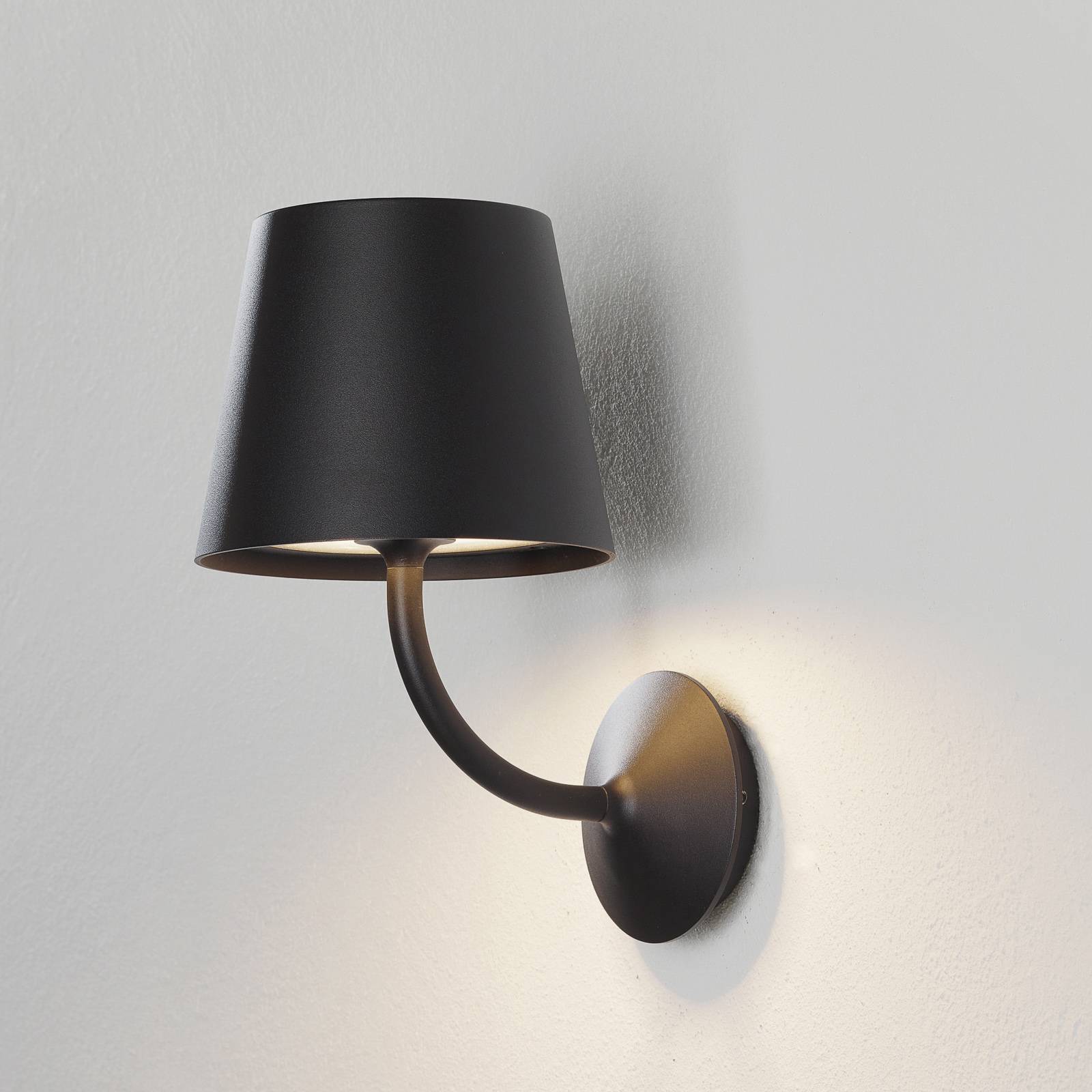 LED-ulkoseinälamppu Justin, musta