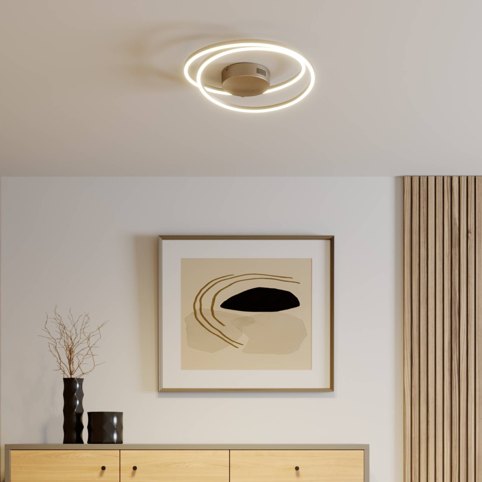 Lindby Davian LED-kattovalaisin, nikkeli