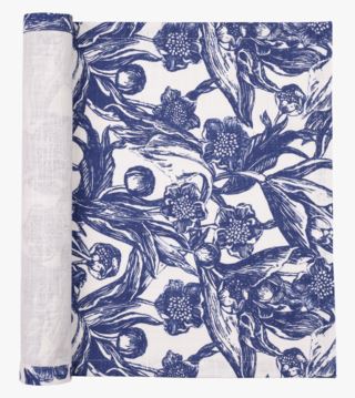 Ink Floral kaitaliina sininen