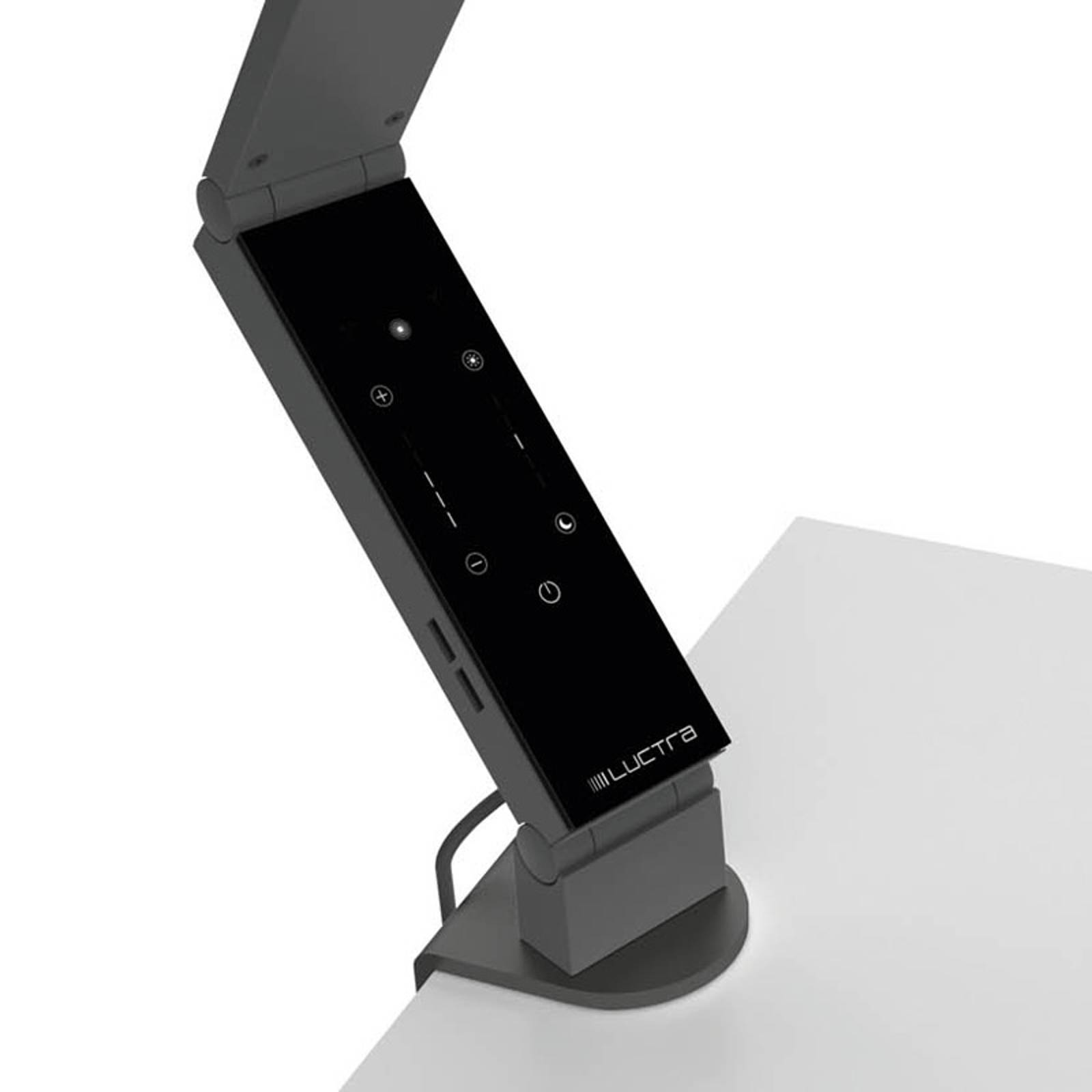 Luctra TableProLinear -pöytävalo, nipistin, musta