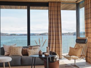 Lodge verho ruskea