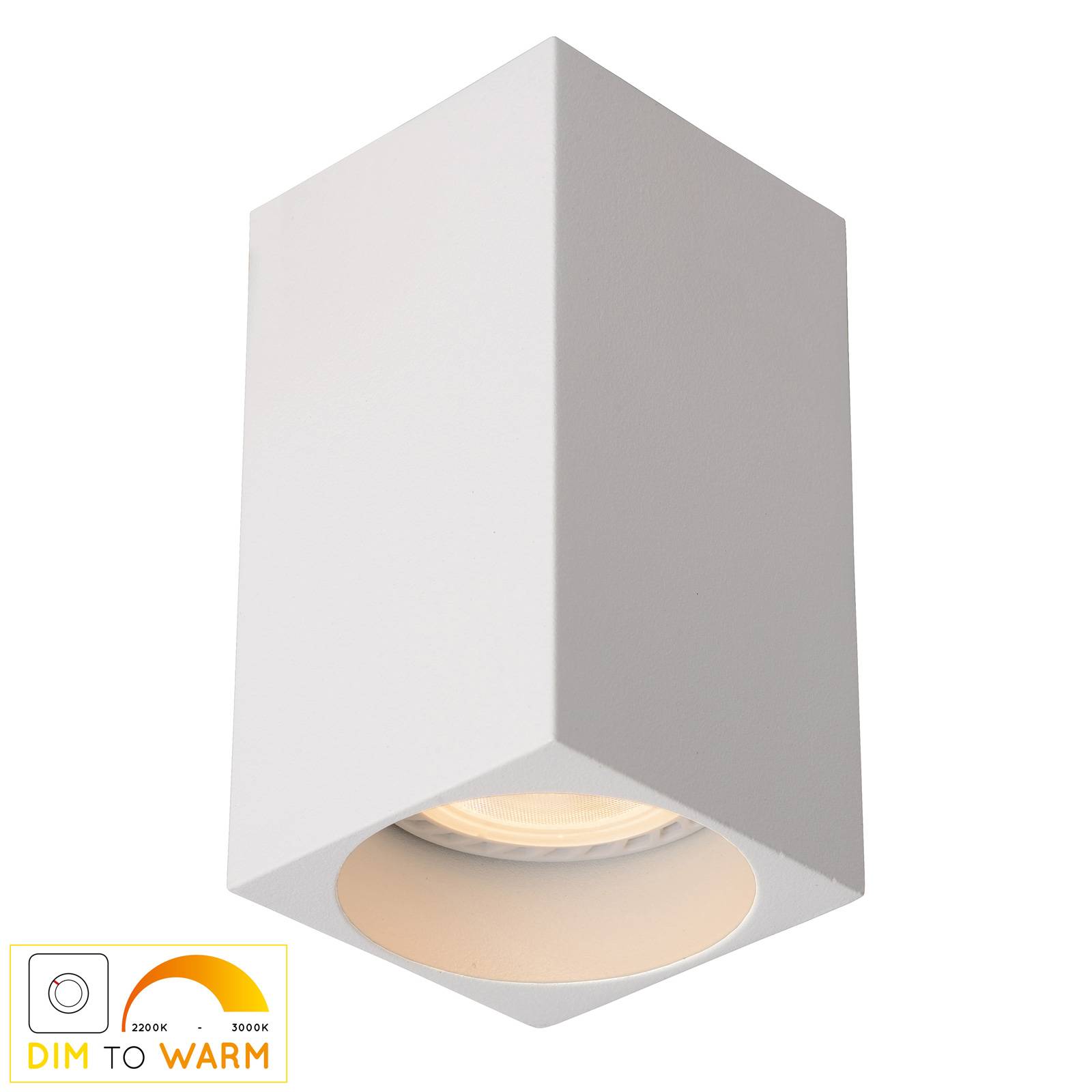LED-kattovalaisin Delto, kulmikas, valkoinen