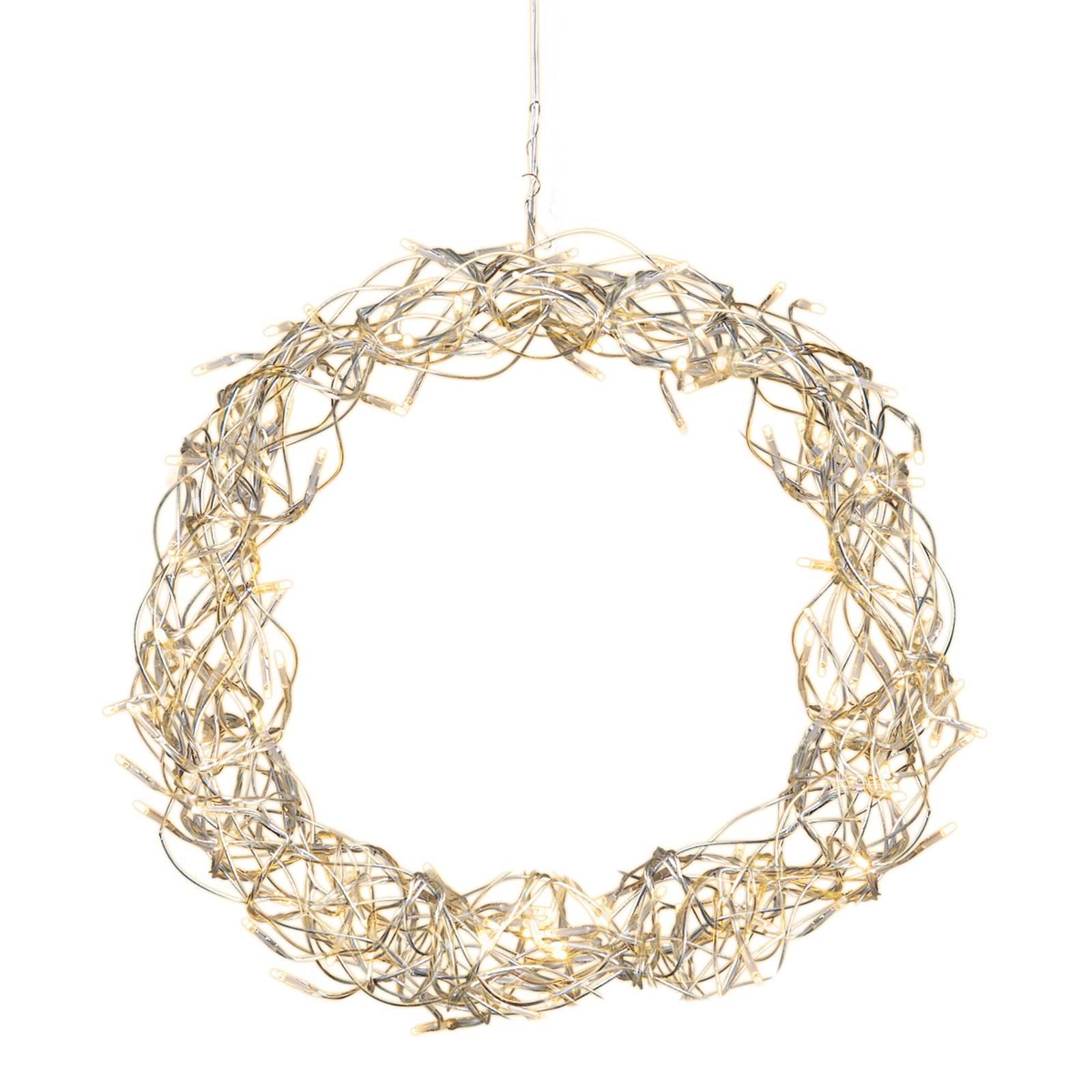 Curly-LED-koristekranssi 30 cm
