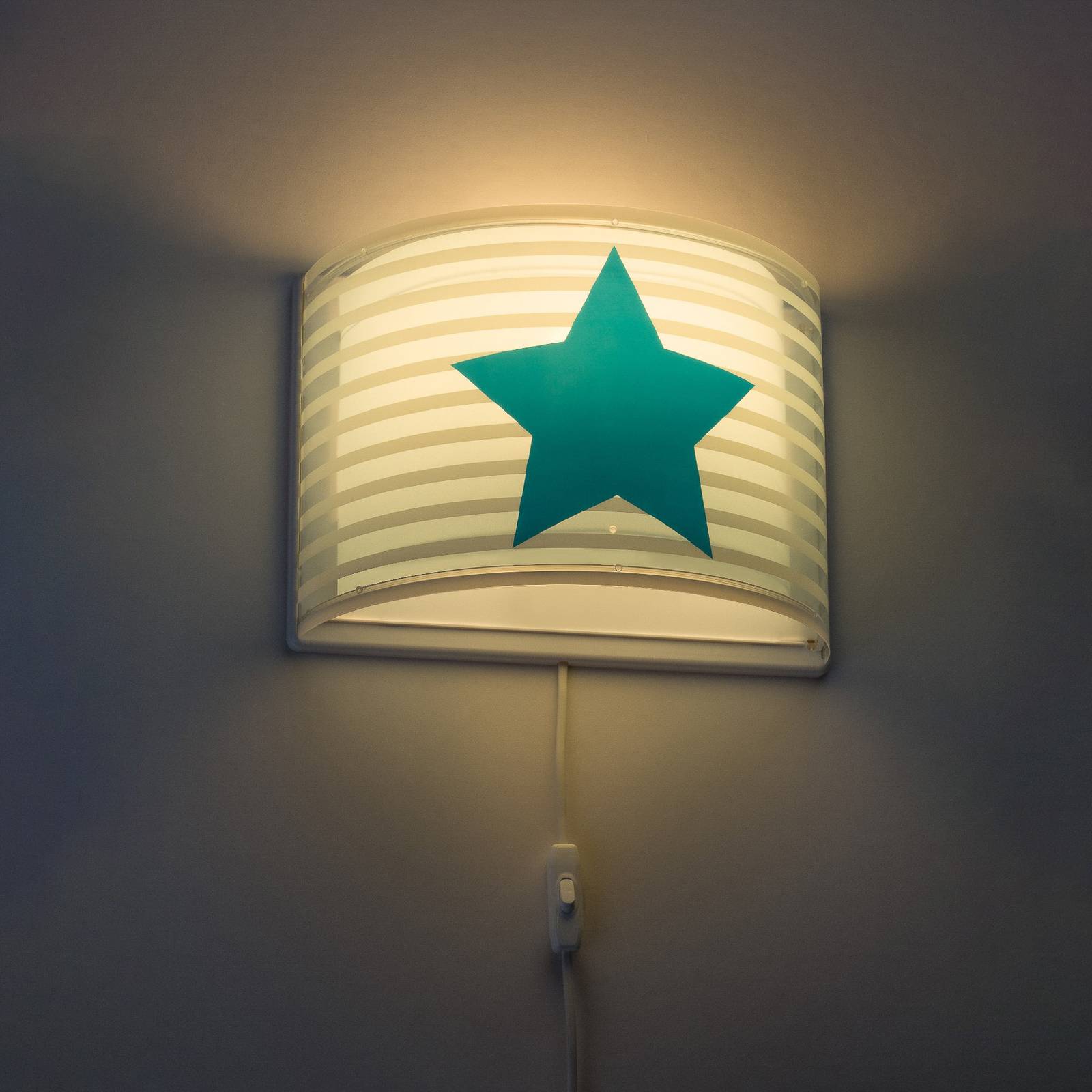 Lasten seinälamppu Light Feeling, pistoke, sininen