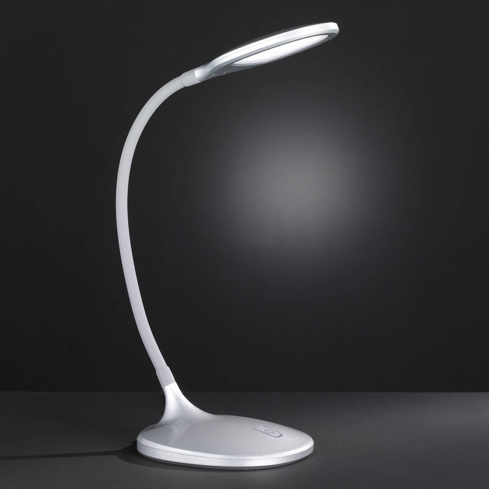 Himmennettävä LED-työpöytälamppu Yava, hopea