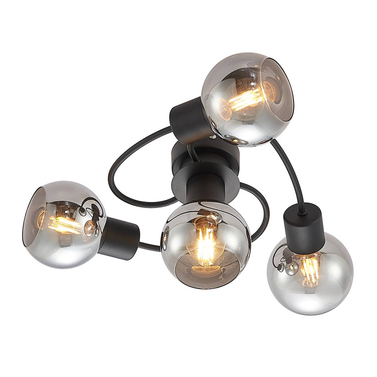 Lindby-LED-kattovalaisin Ciala, 4-lamp. savu