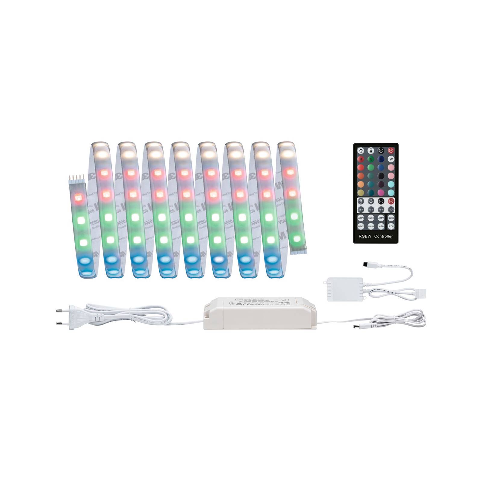 300 cm – LED-nauha peruspaketti RGB + lämmin valk.