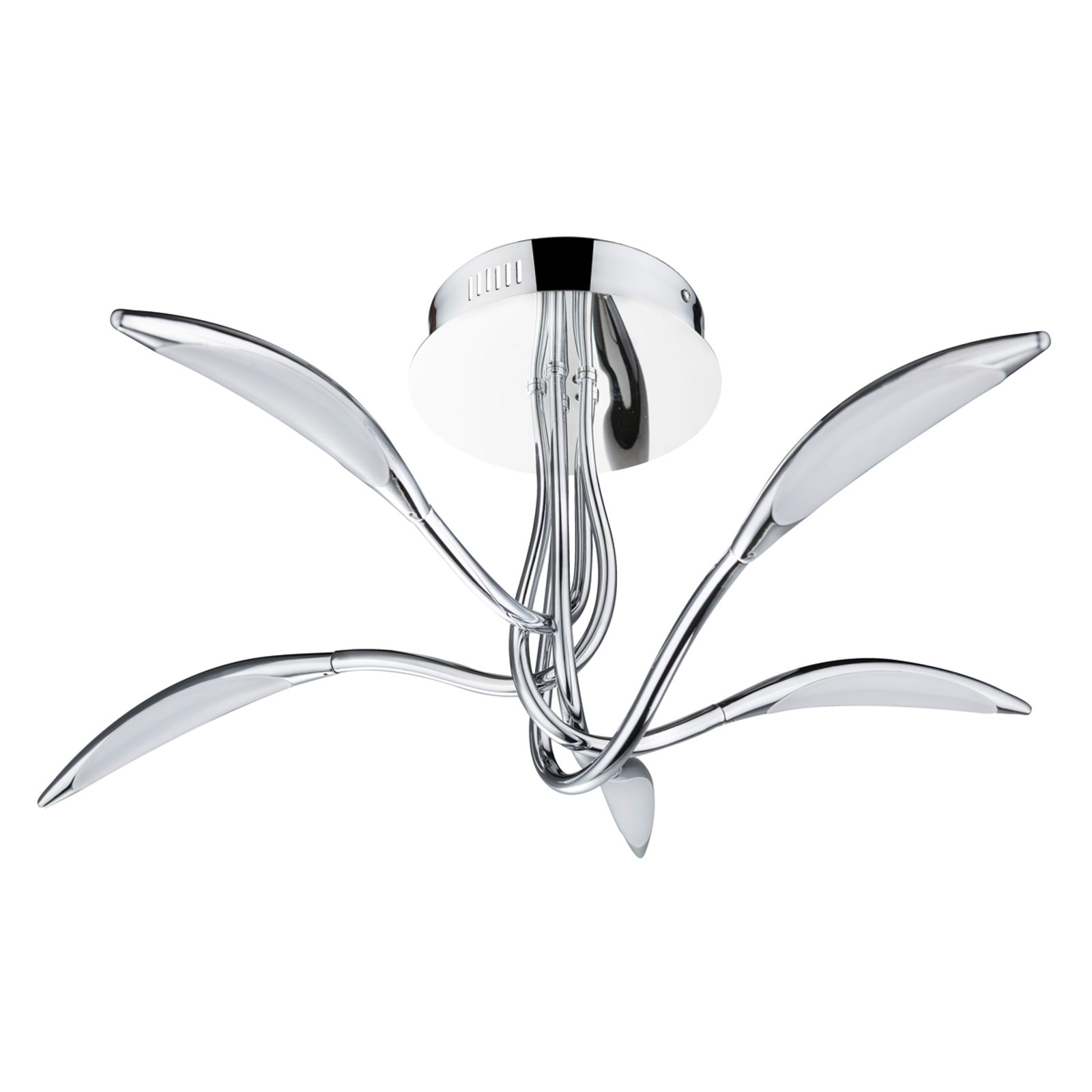 LED-kattovalo Hampton, himmennys, kromi, 5-lamp