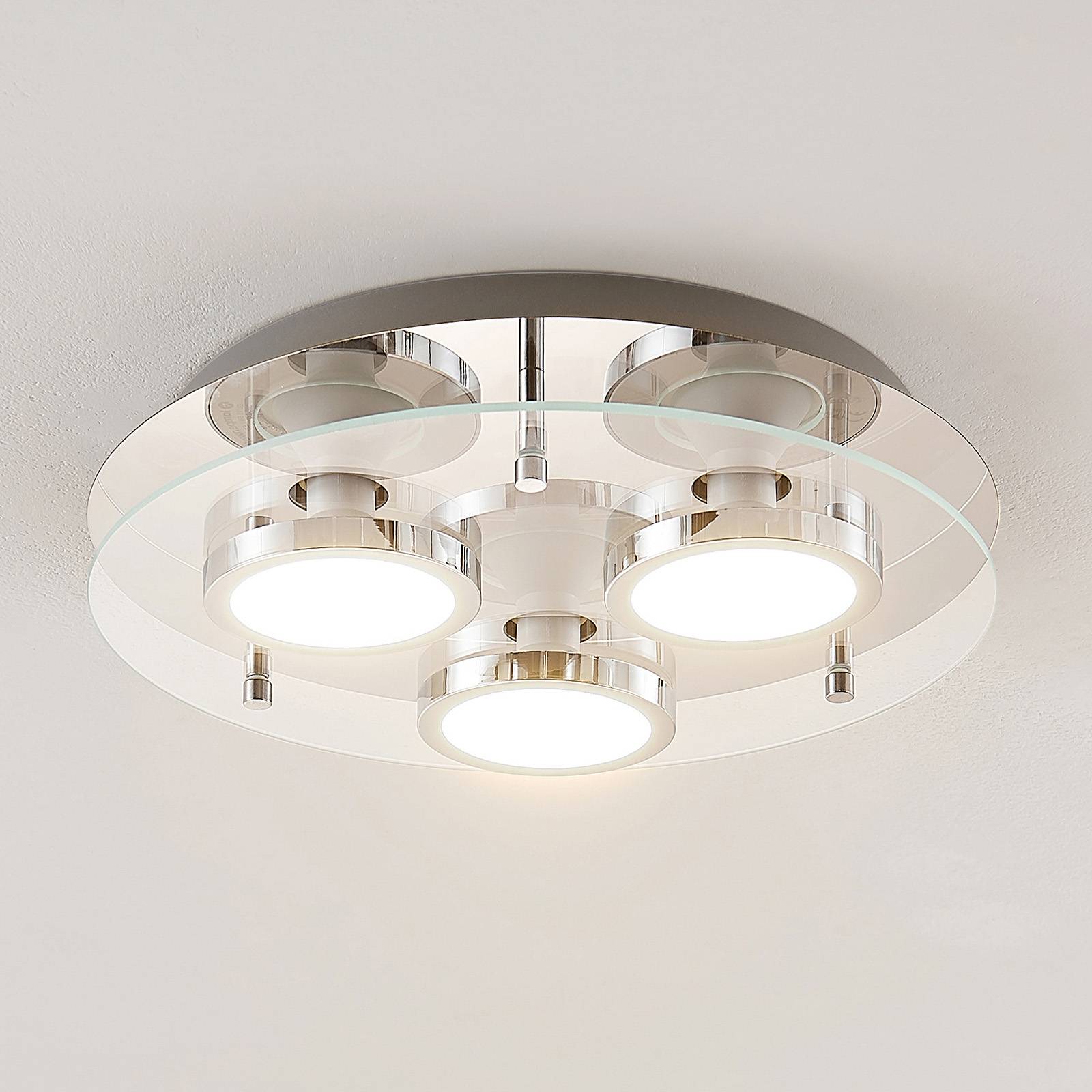 Lindby Gabryl LED -kattovalaisin 3-lampp. pyöreä