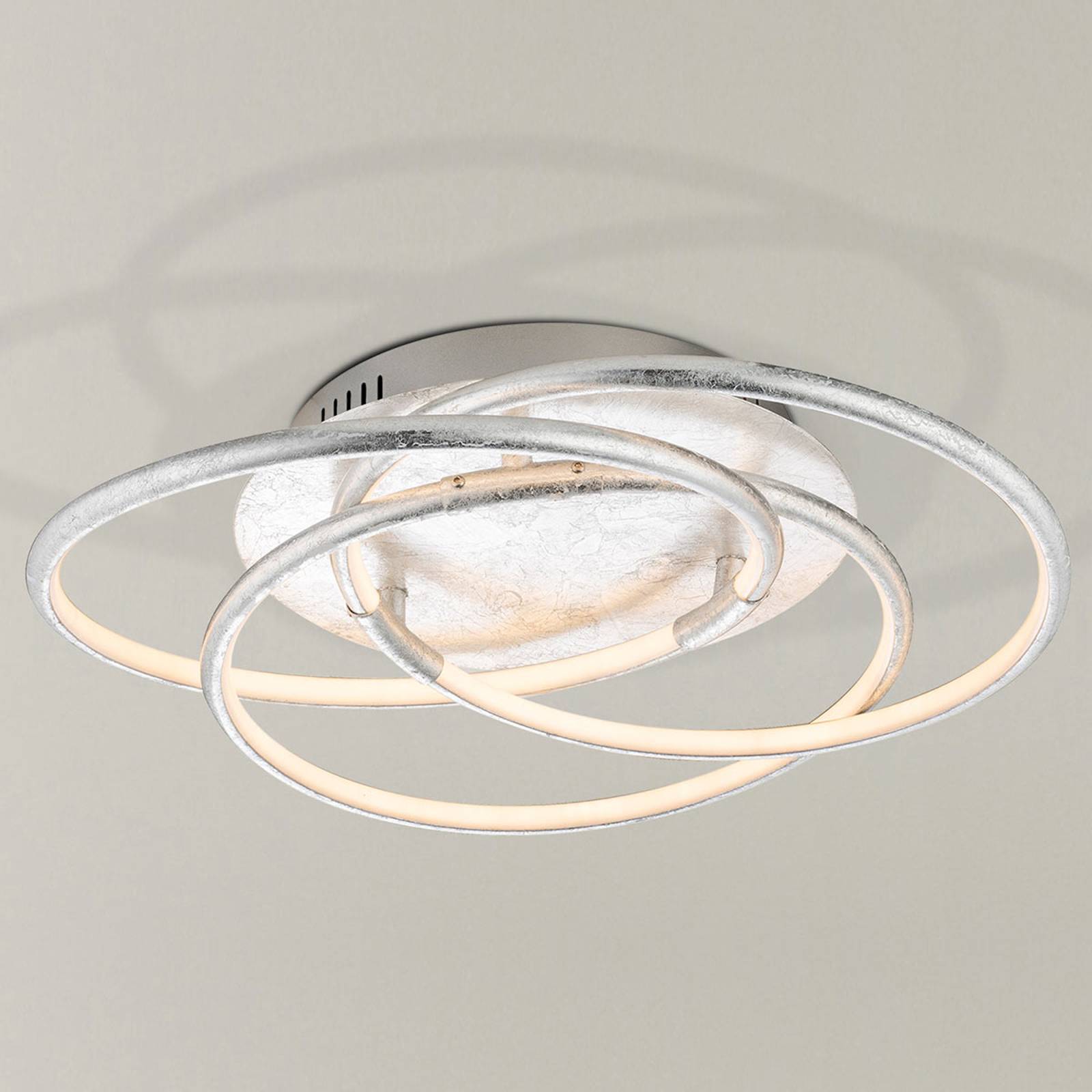 Hopeanvärinen LED-kattovalaisin Barna