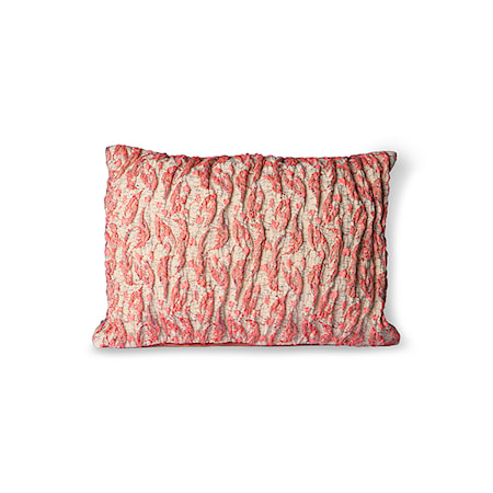 Floral Jacquard Weave Tyyny Red/Pink 40 x 30 cm