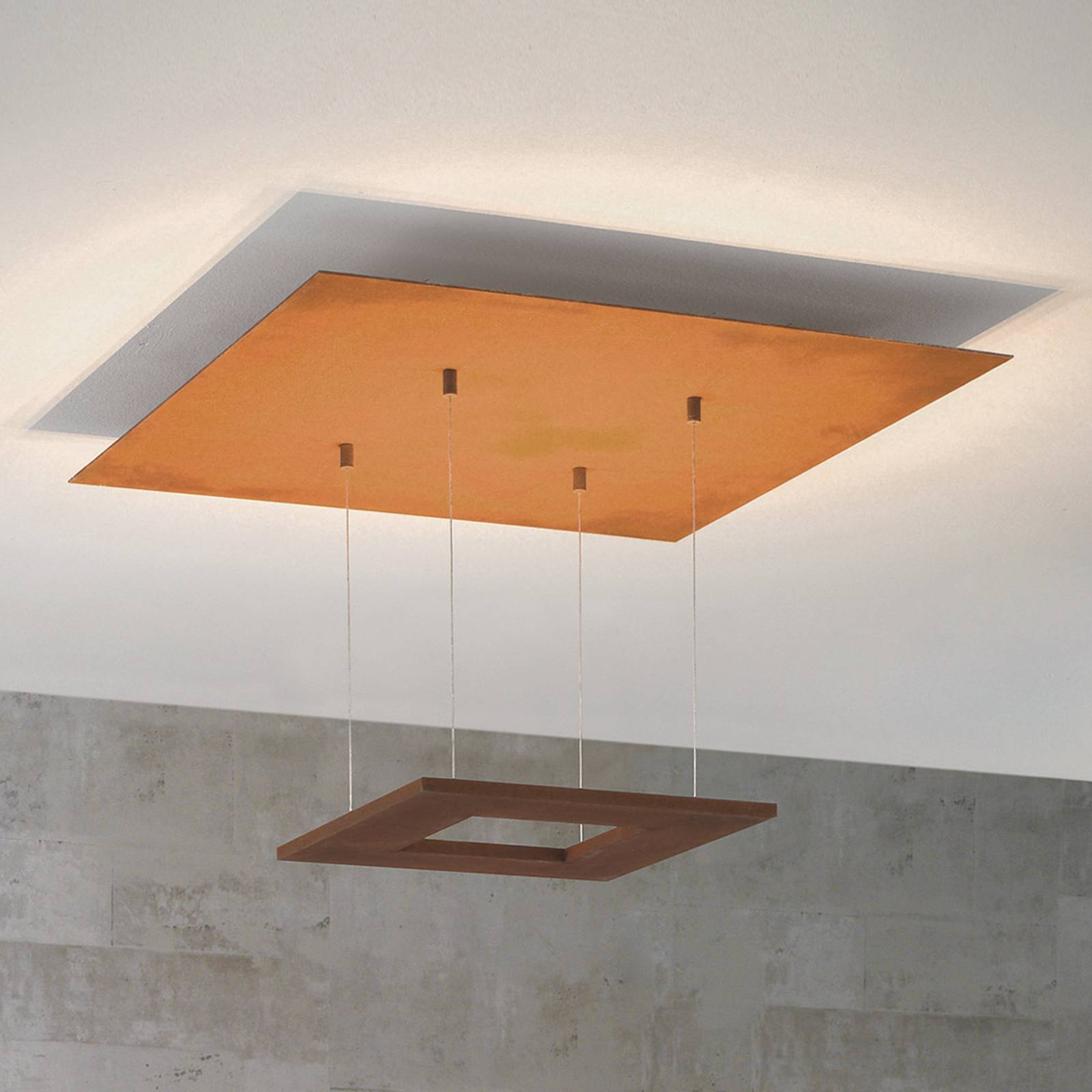 Escale Zen -LED-kattovalaisin, 60 cm, ruoste