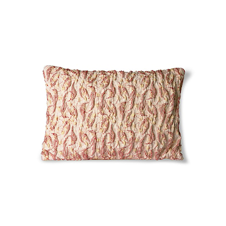 Floral Jacquard Weave Tyyny Burgundy/Yellow 40 x 30 cm
