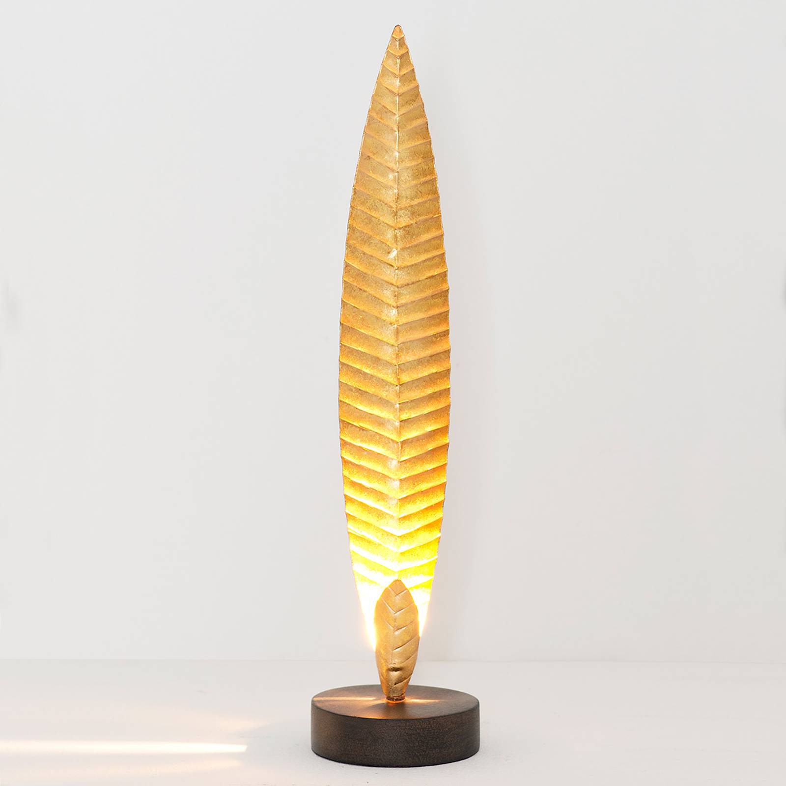 Pöytävalaisin Penna, kulta, korkeus 38 cm