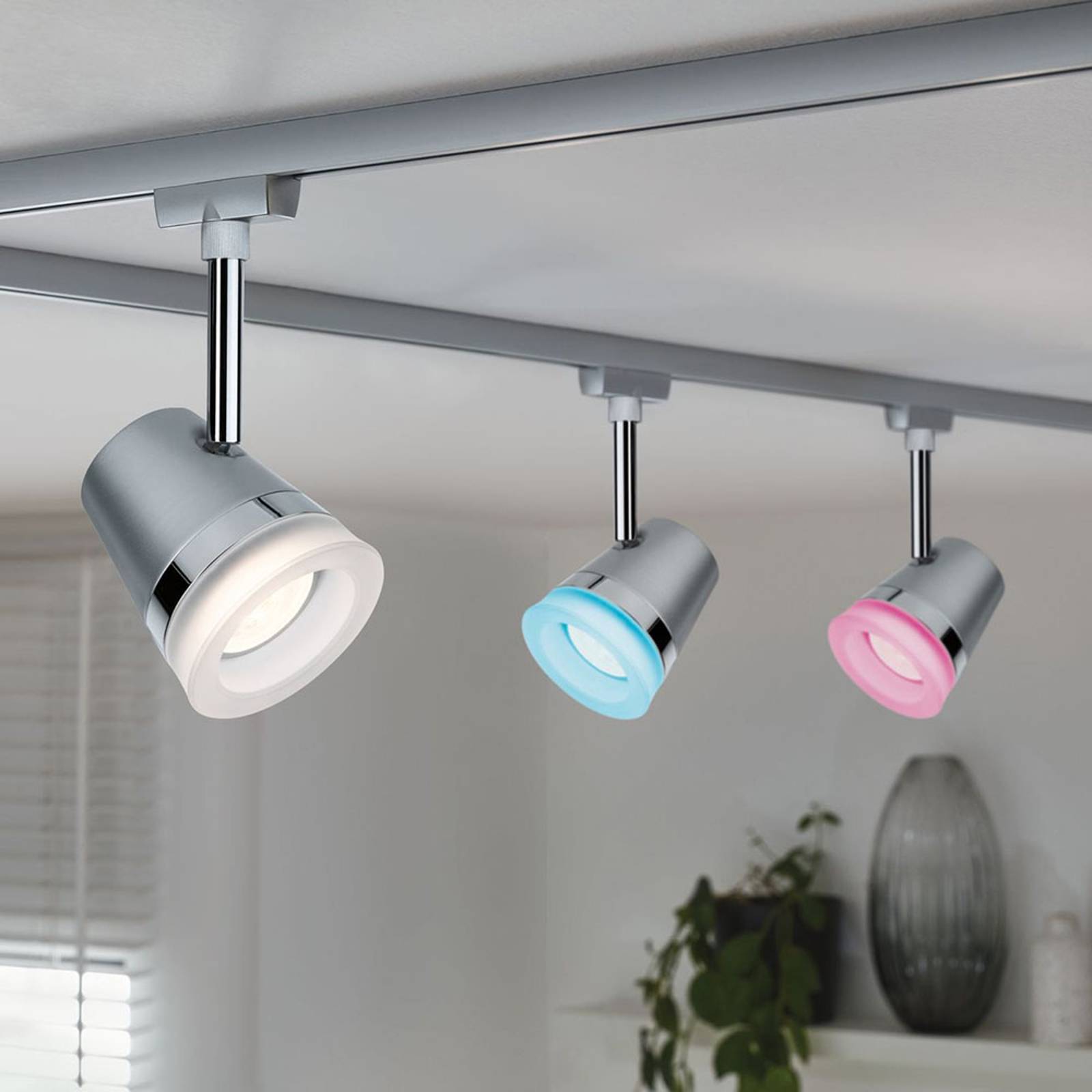 Paulmann URail Cone -spotti RGBW mattakromi ZigBee