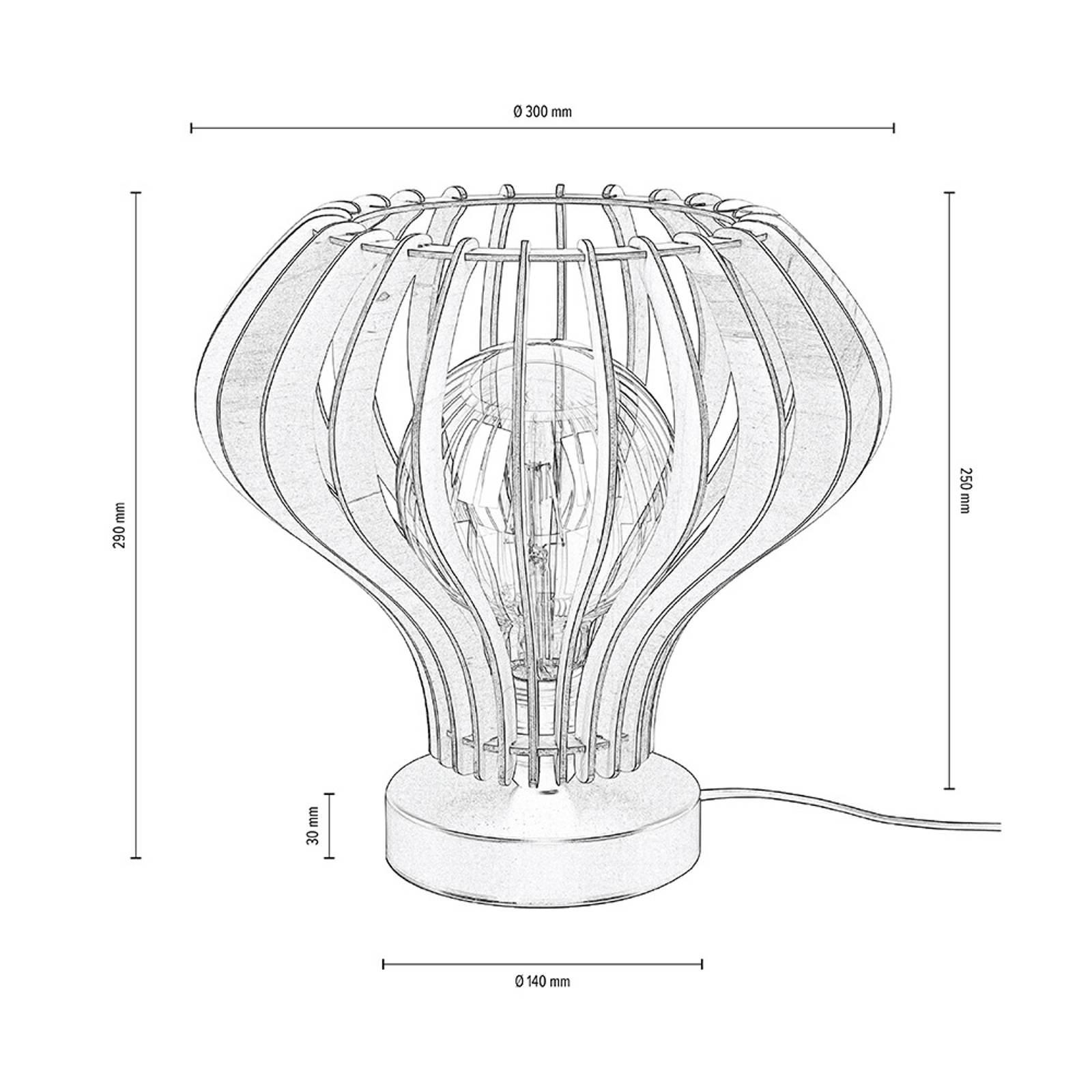Envolight Faje -pöytälamppu koivuvaneria