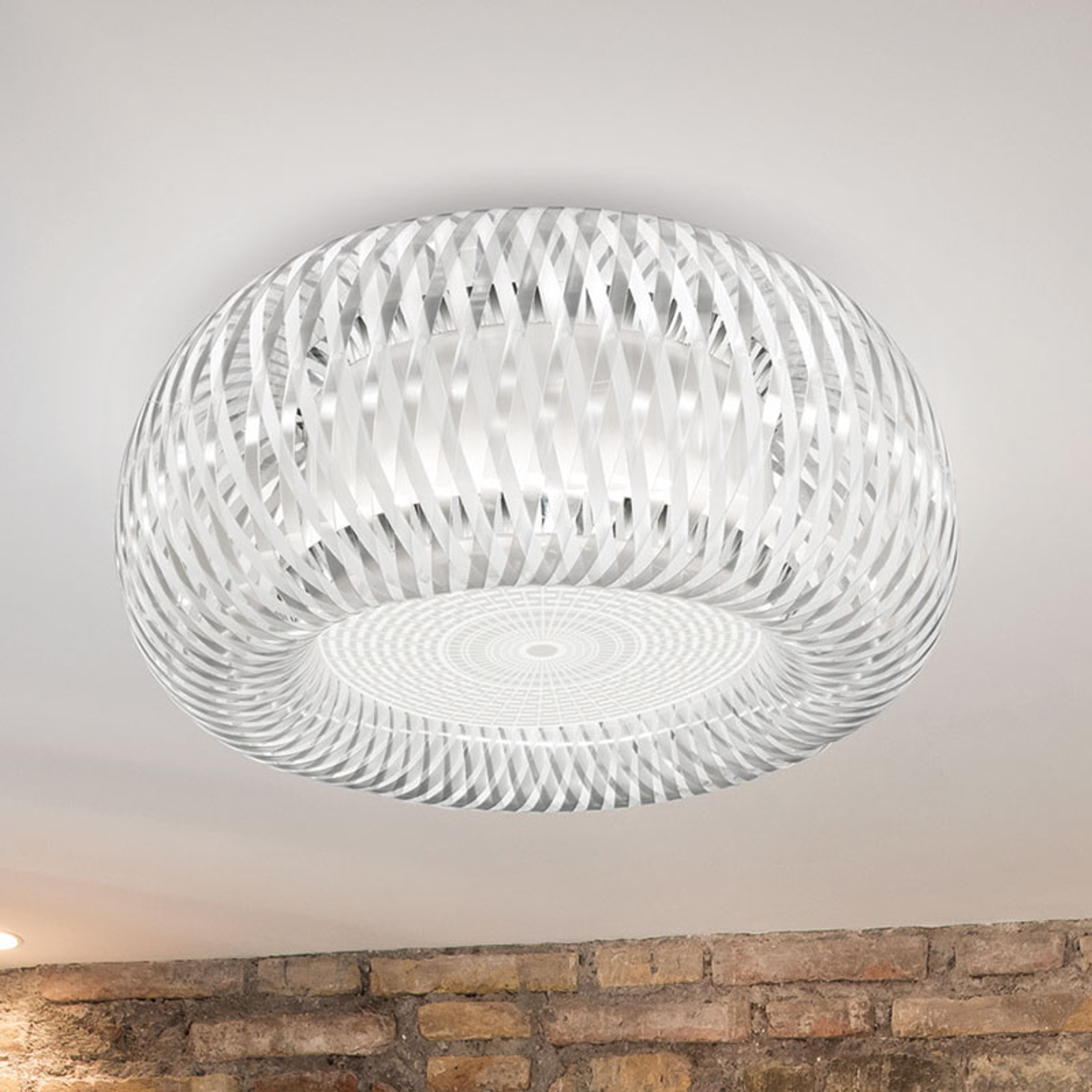 Slamp Kalatos -kattovalaisin, läpinäkyvä/valkoinen