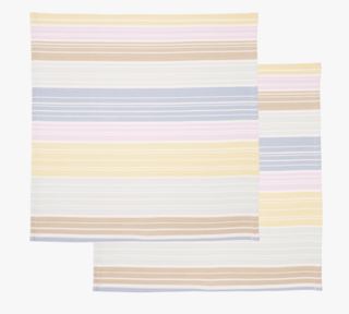 Pastel Stripe kangaslautasliina, 2 kpl moniväri