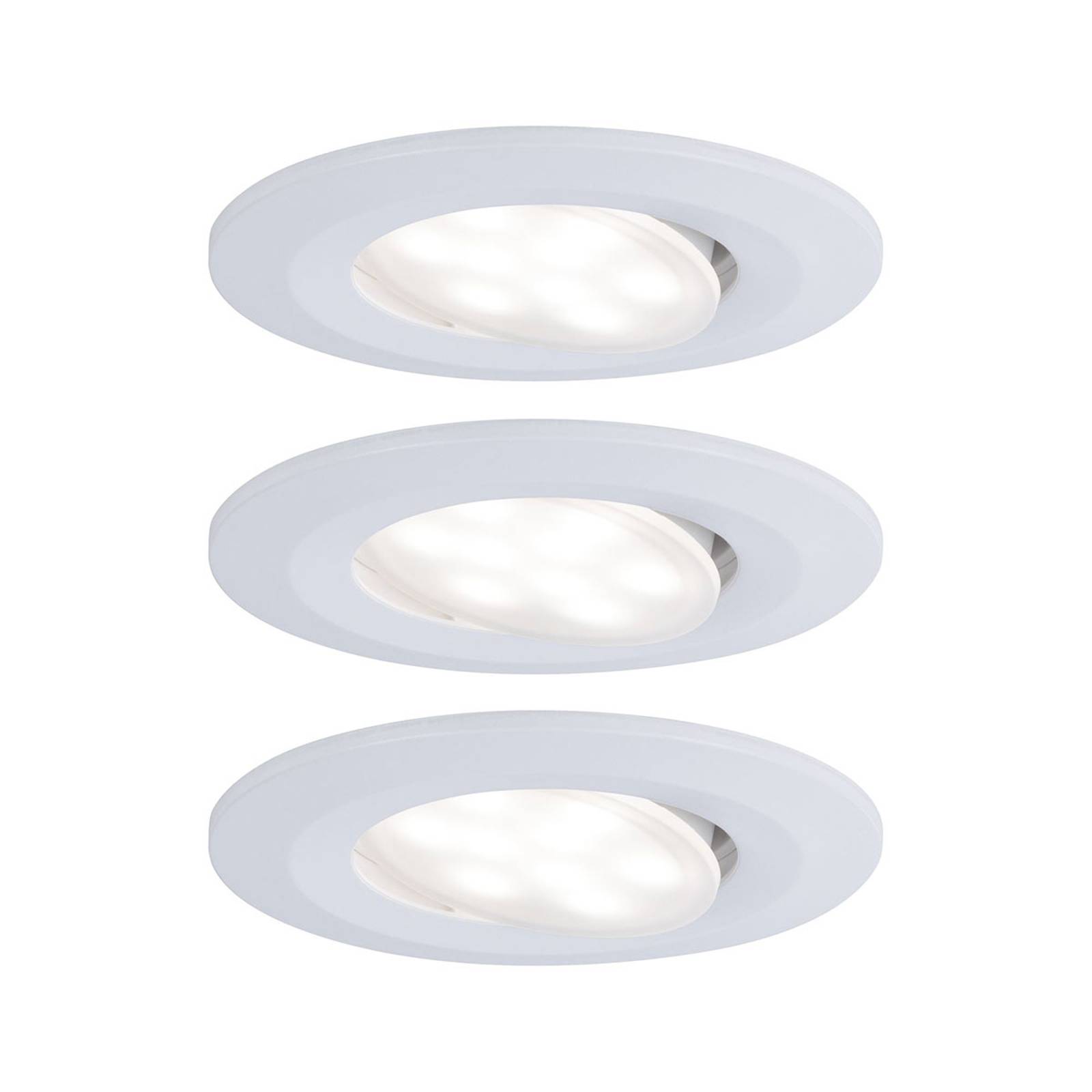 Paulmann LED-uppokohdevalo Calla 3 kpl valkoinen