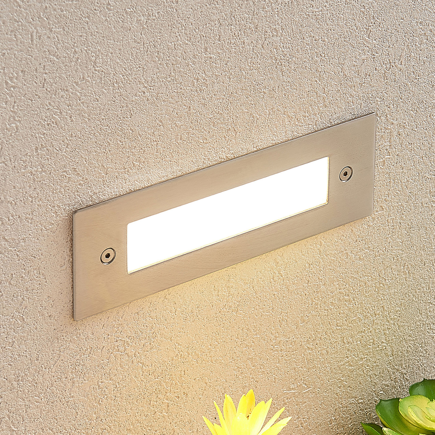 LED-seinäuppovalaisin Roni, terästä, 19,5 cm