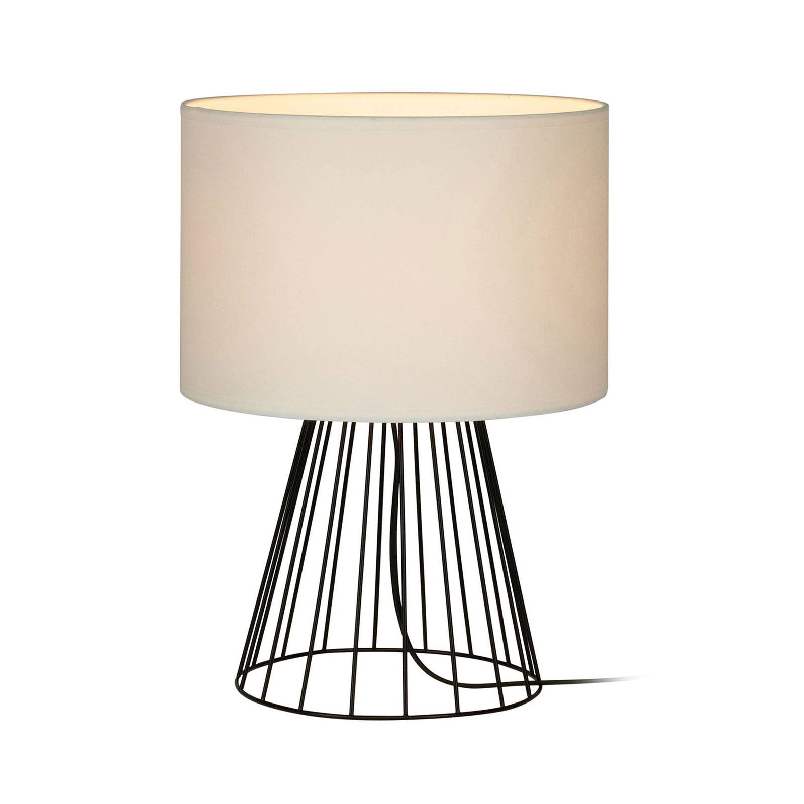Pöytävalaisin Valene, tekstiilivarjostin, 44cm