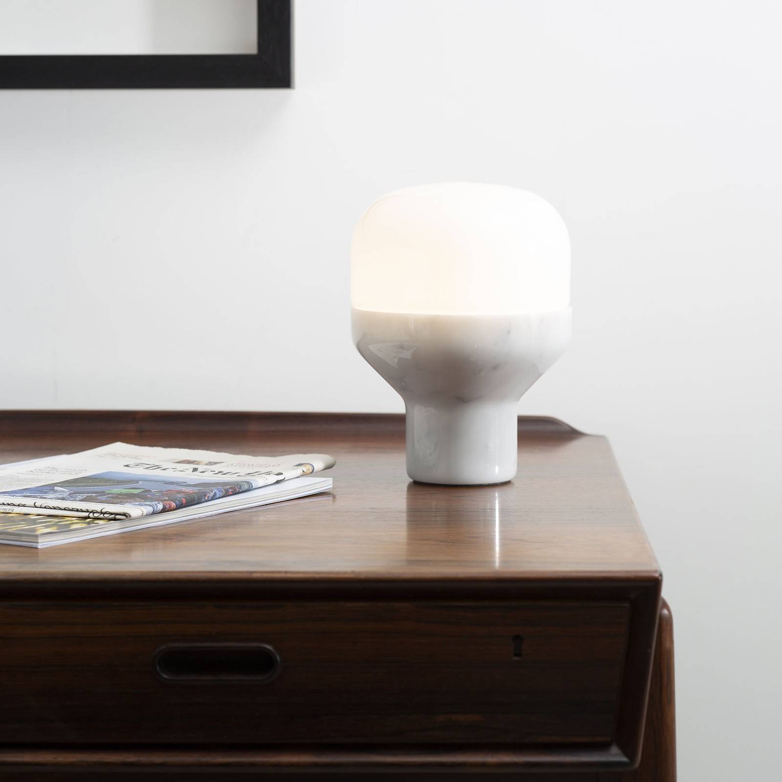 Martinelli Luce Delux -pöytälamppu 43 cm valkoinen