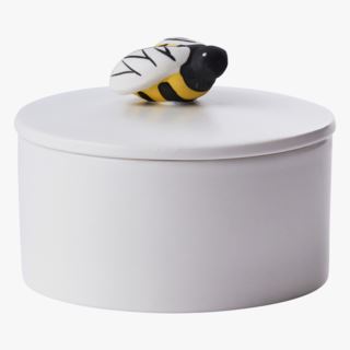 Bumblebee ceramic box, White