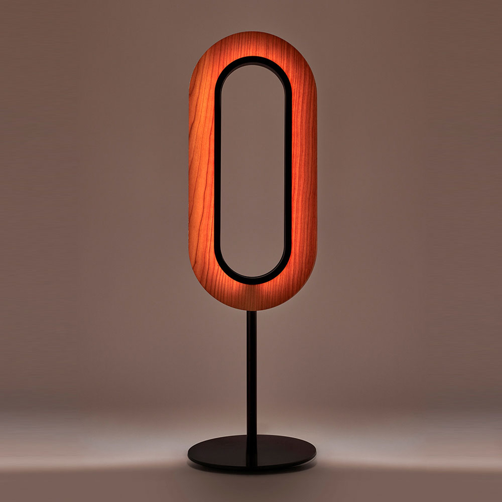 LZF Lens Oval -LED-pöytälamppu, musta, norsunluu