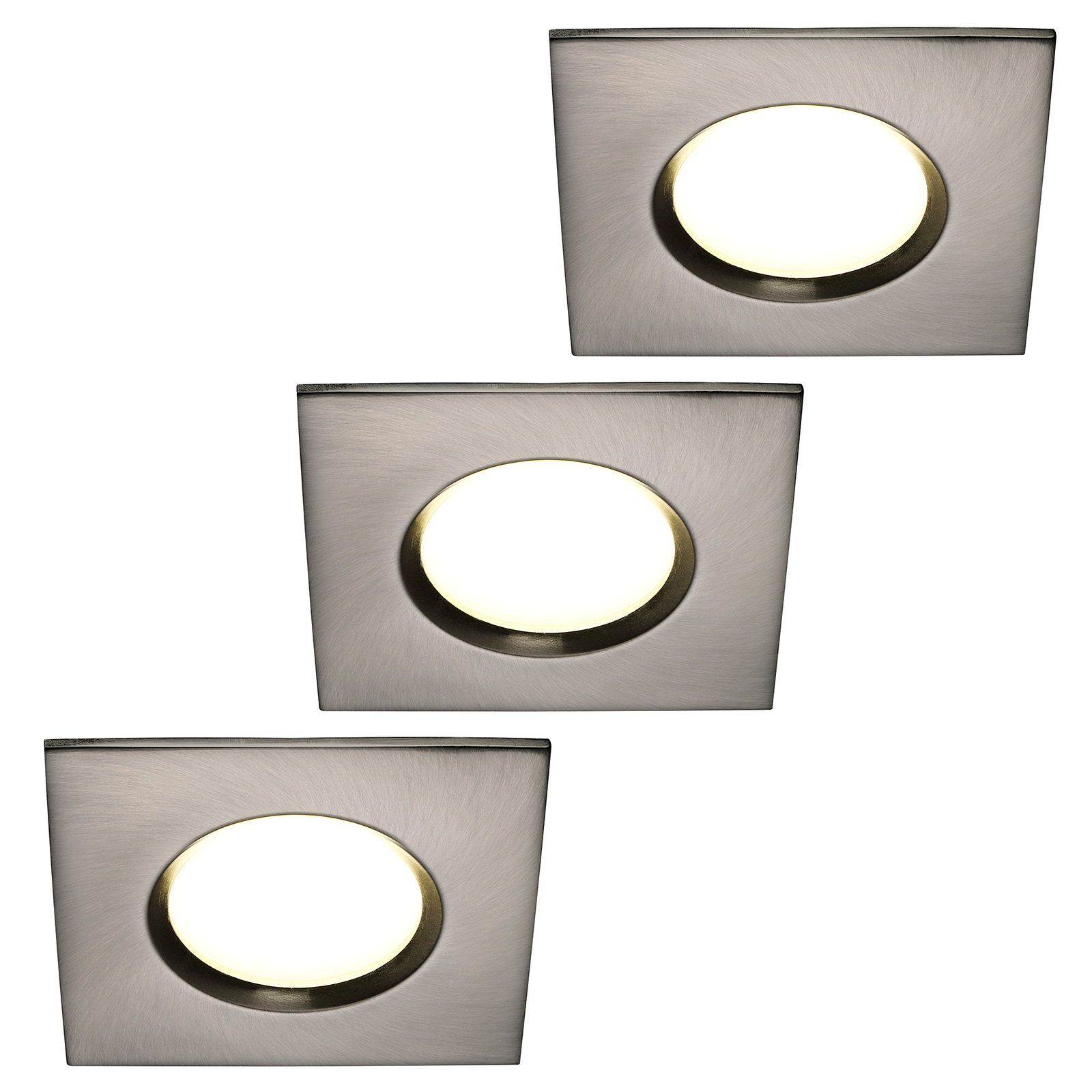 LED-uppovalaisin Clarkson 3 kpl, kulmikas, teräs