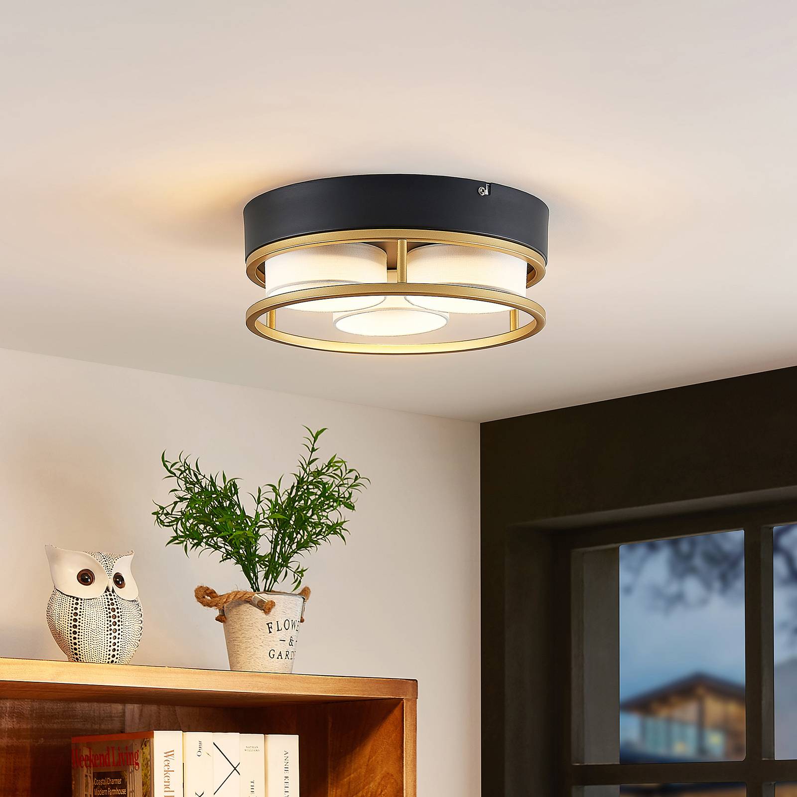 Lindby Bymera -LED-kattovalaisin, pyöreä