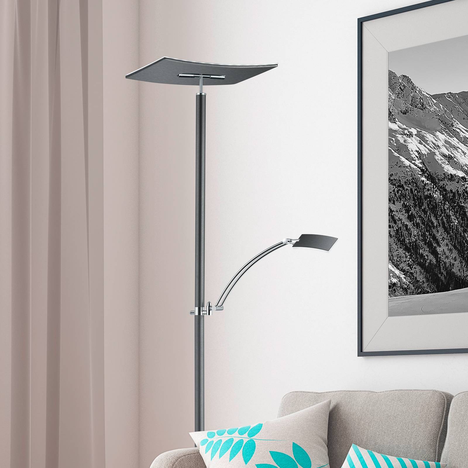 B-Leuchten Modena LED-lattiavalaisin, kaukosäädin