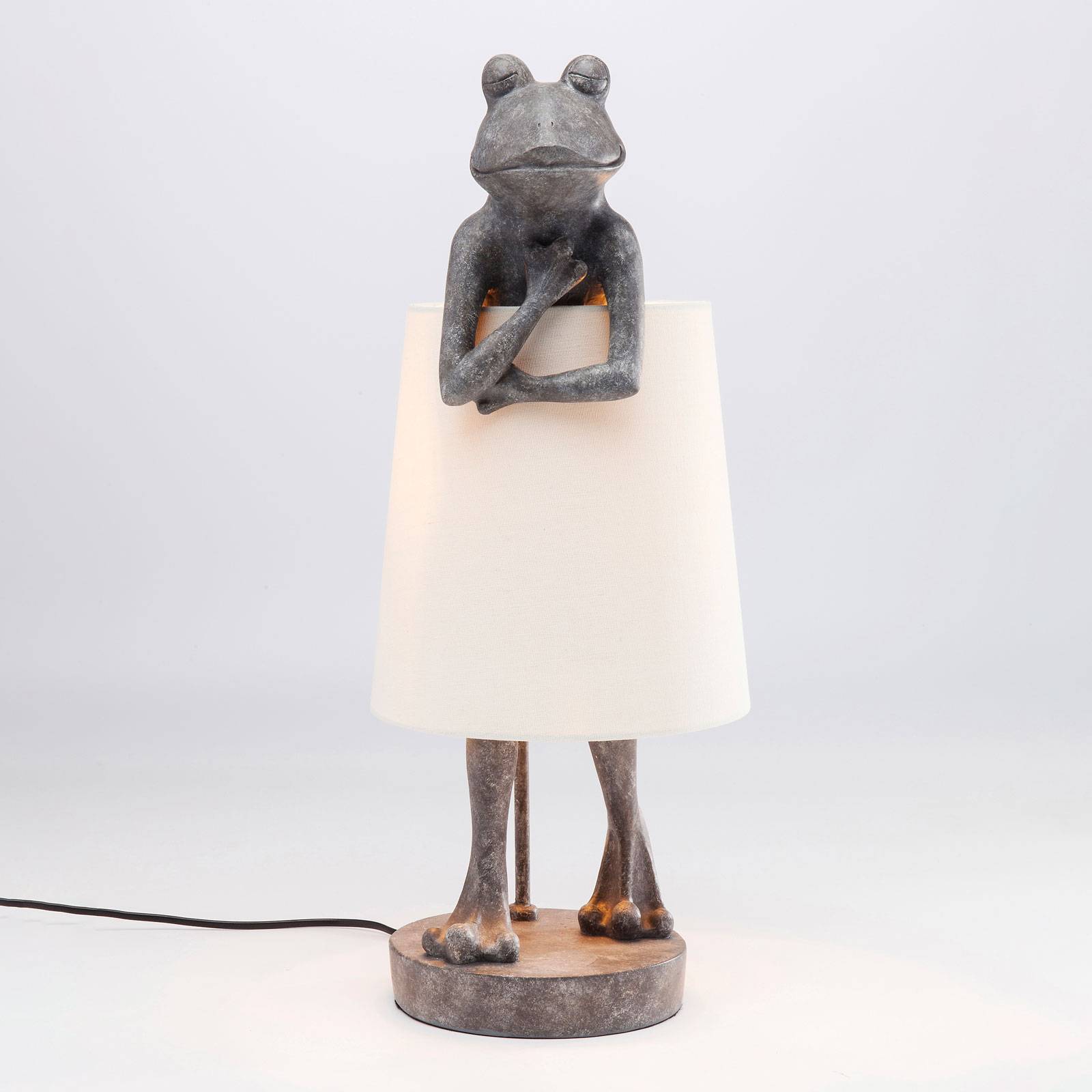 KARE Animal Frog -pöytävalaisin harmaa