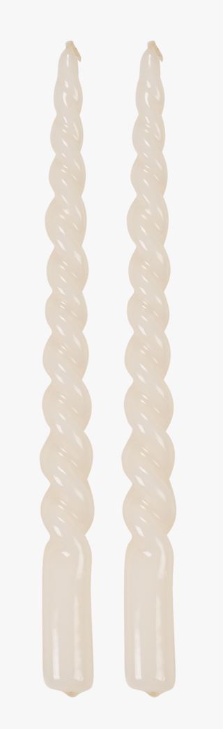 Twisted GLOSS kruunukynttilä luonnonvalkoinen