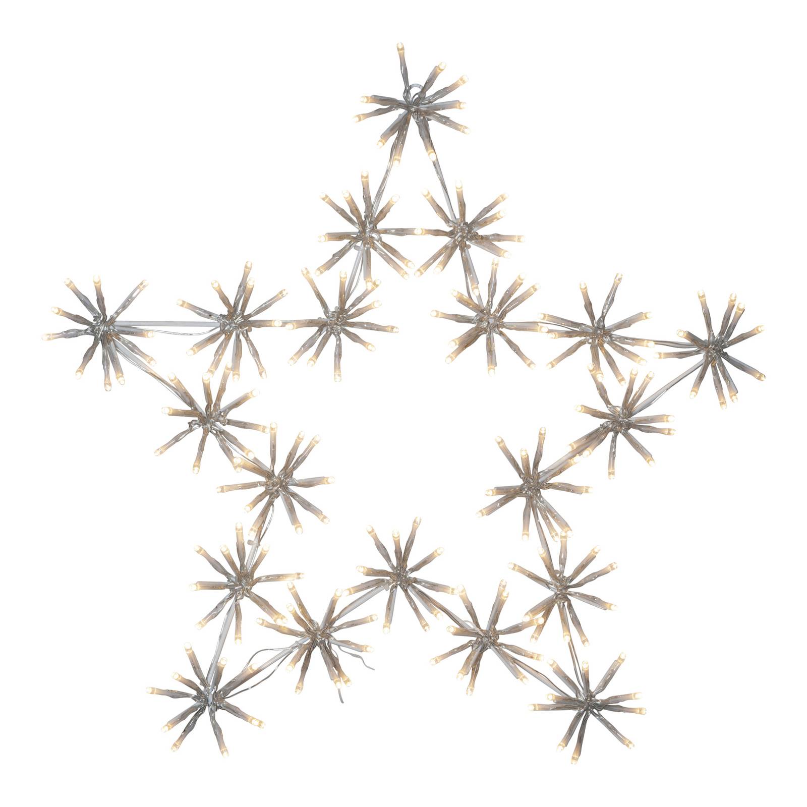 LED-koristevalaisin Flower Star ulkokäyttöön