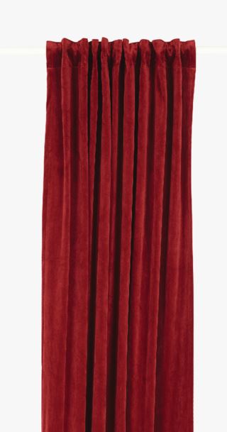 Mali velour verho punainen