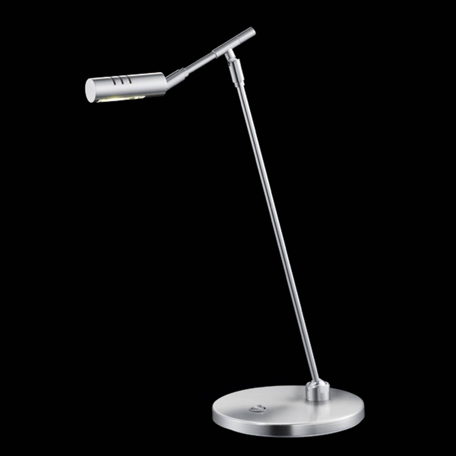 LED-pöytävalaisin Senos, matta nikkeli