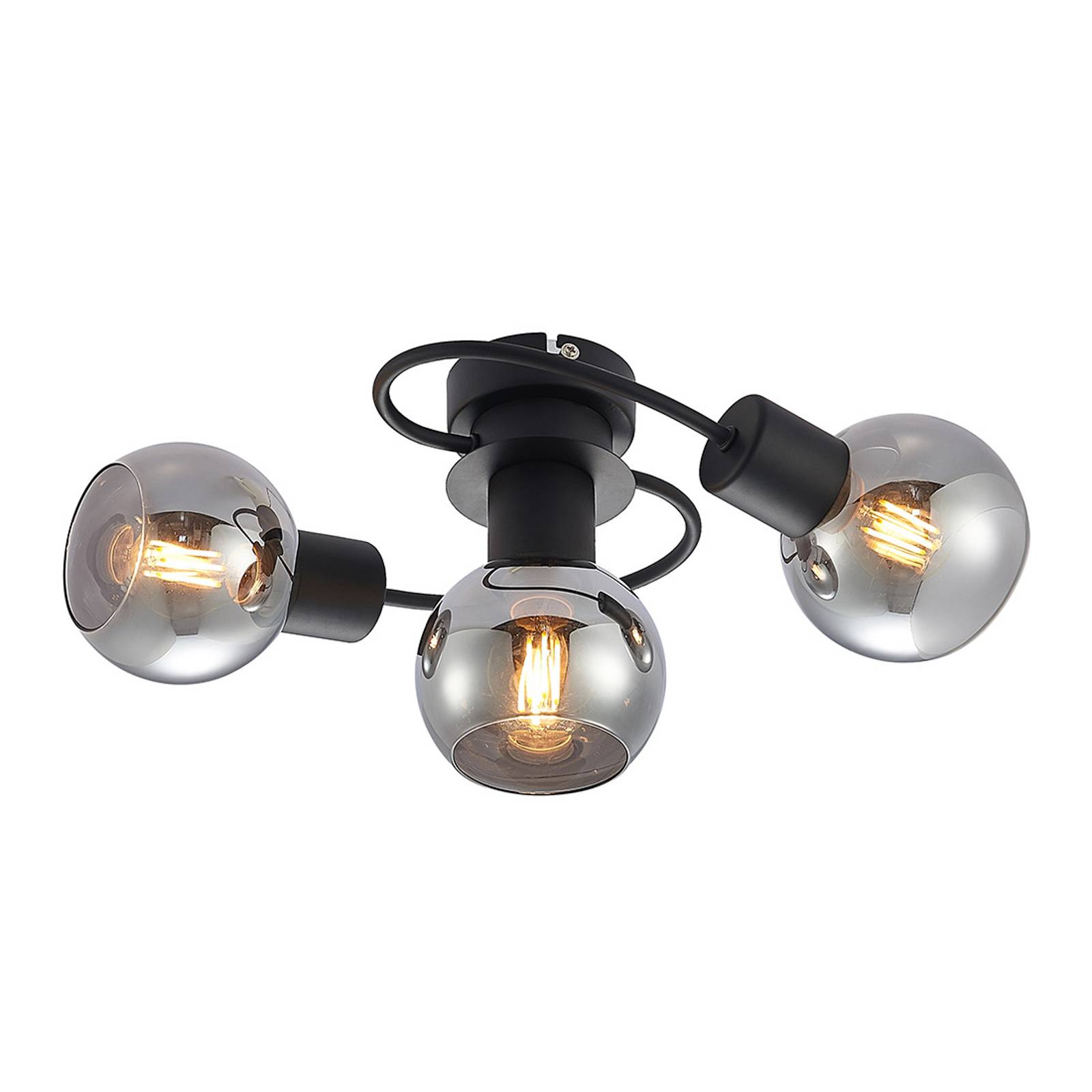 Lindby-LED-kattovalaisin Ciala, 3-lamp. savu