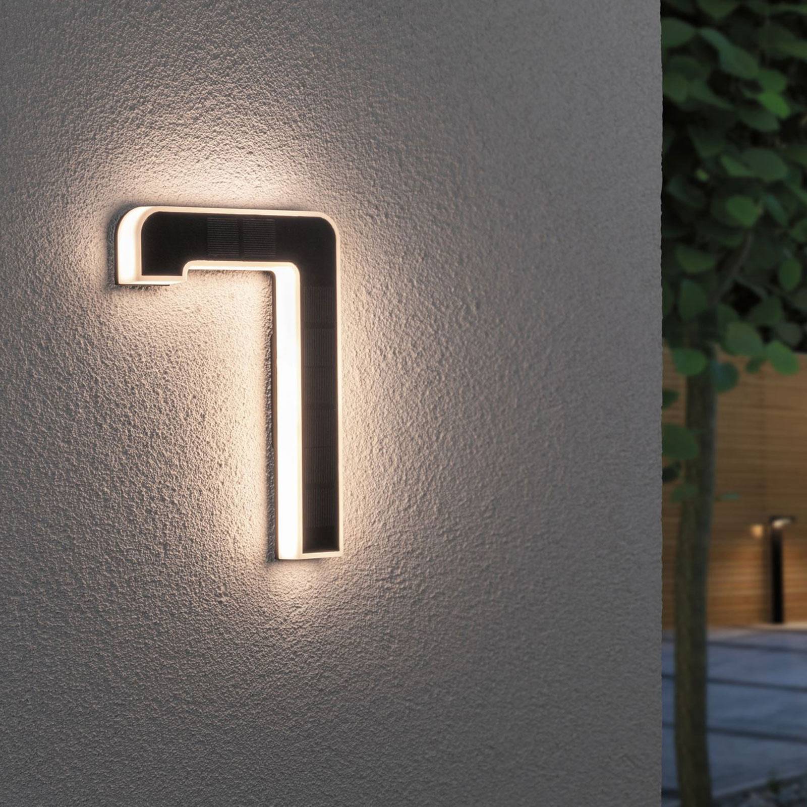 Paulmann aurinkokäyttöinen LED-talonnumero 7
