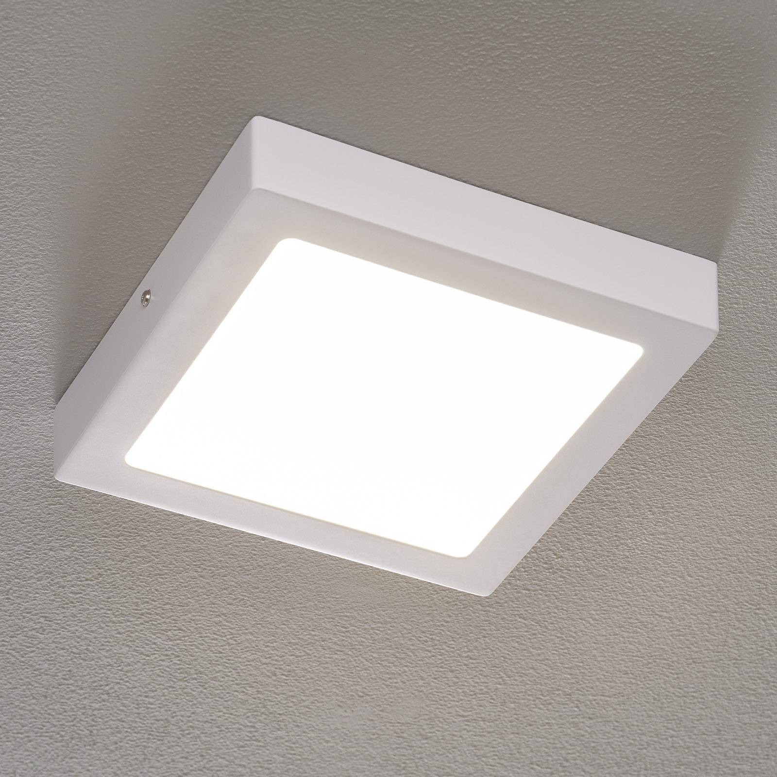 Fueva-Connect -LED-kattovalo 22,5 cm, valk. kulm.
