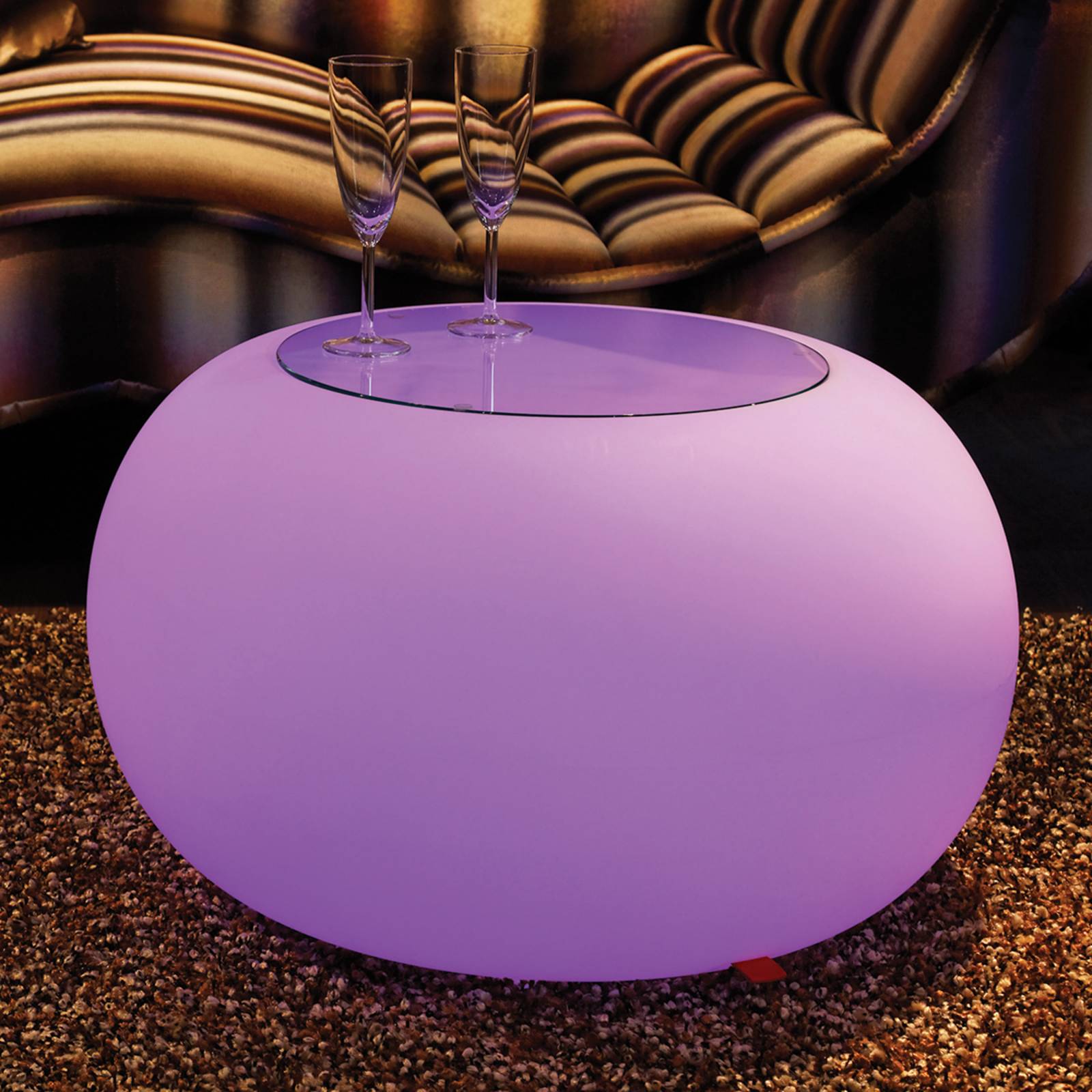 Pöytä Bubble Indoor LED RGB + lasilevy
