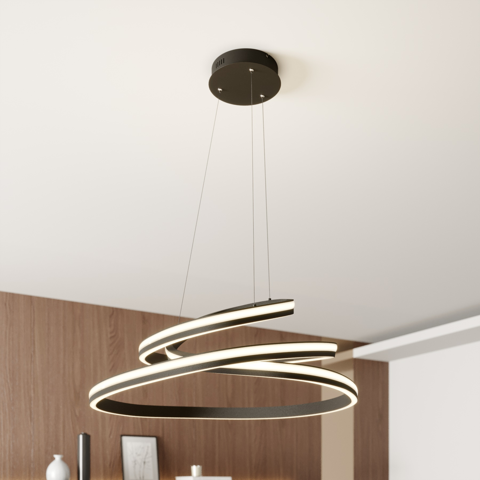 Lucande Emlyn -LED-riippuvalaisin, 80 cm