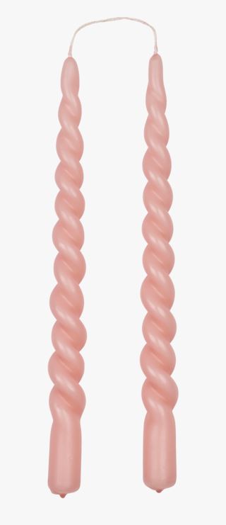 Twisted kruunukynttilä vaaleanroosa