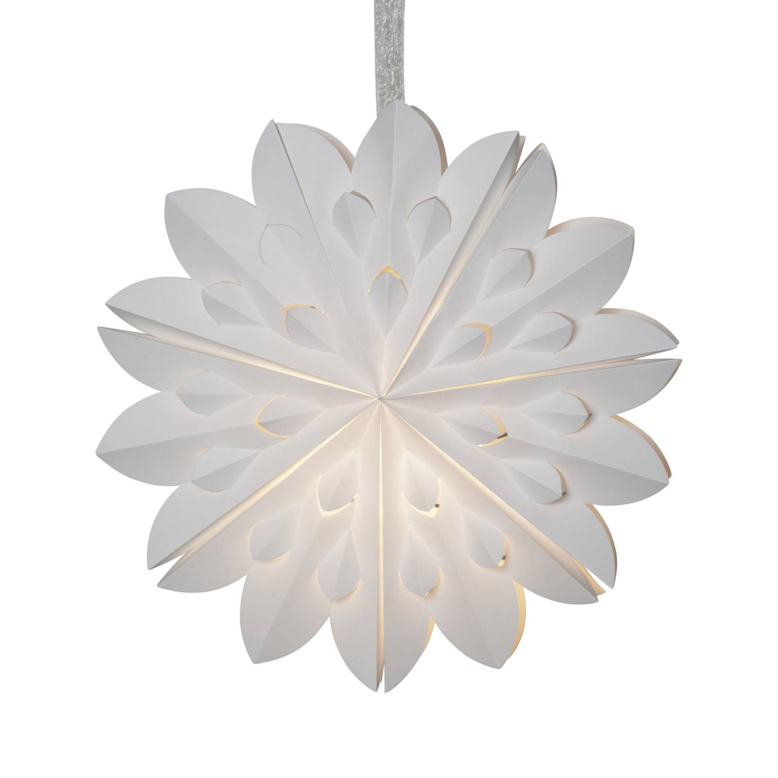 Koristetähti Cliff, paperi, valkoinen Ø 40 cm
