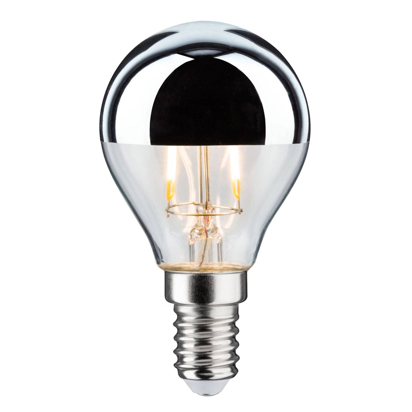 LED-lamppu E14 827 pisara pääpeili hopea 2,6 W