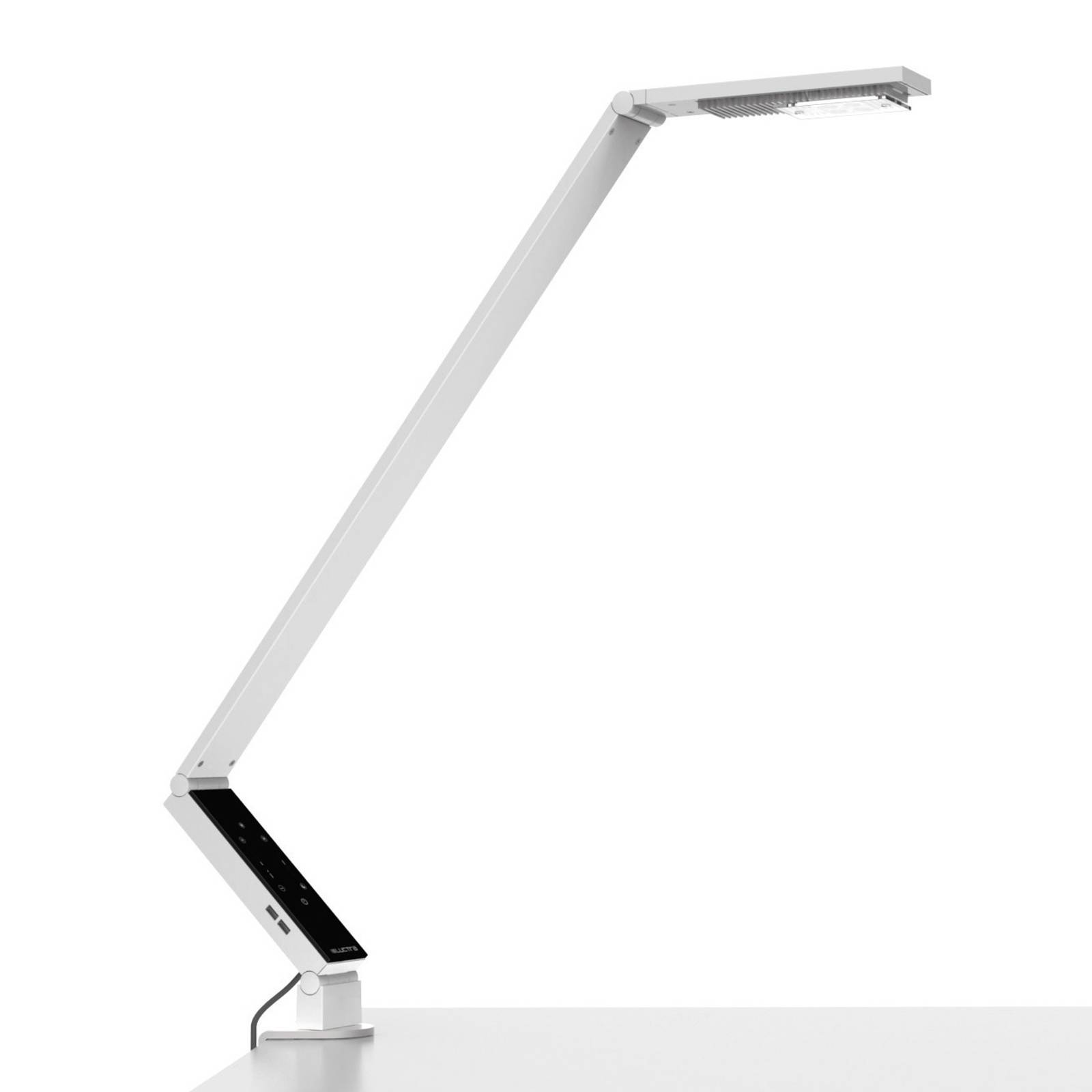 Luctra TableProLinear -pöytävalo, nipistin, valk.