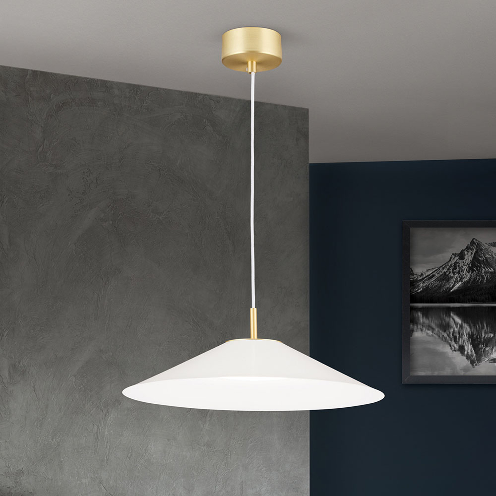 LED-riippuvalaisin Gourmet, valkoinen varjostin