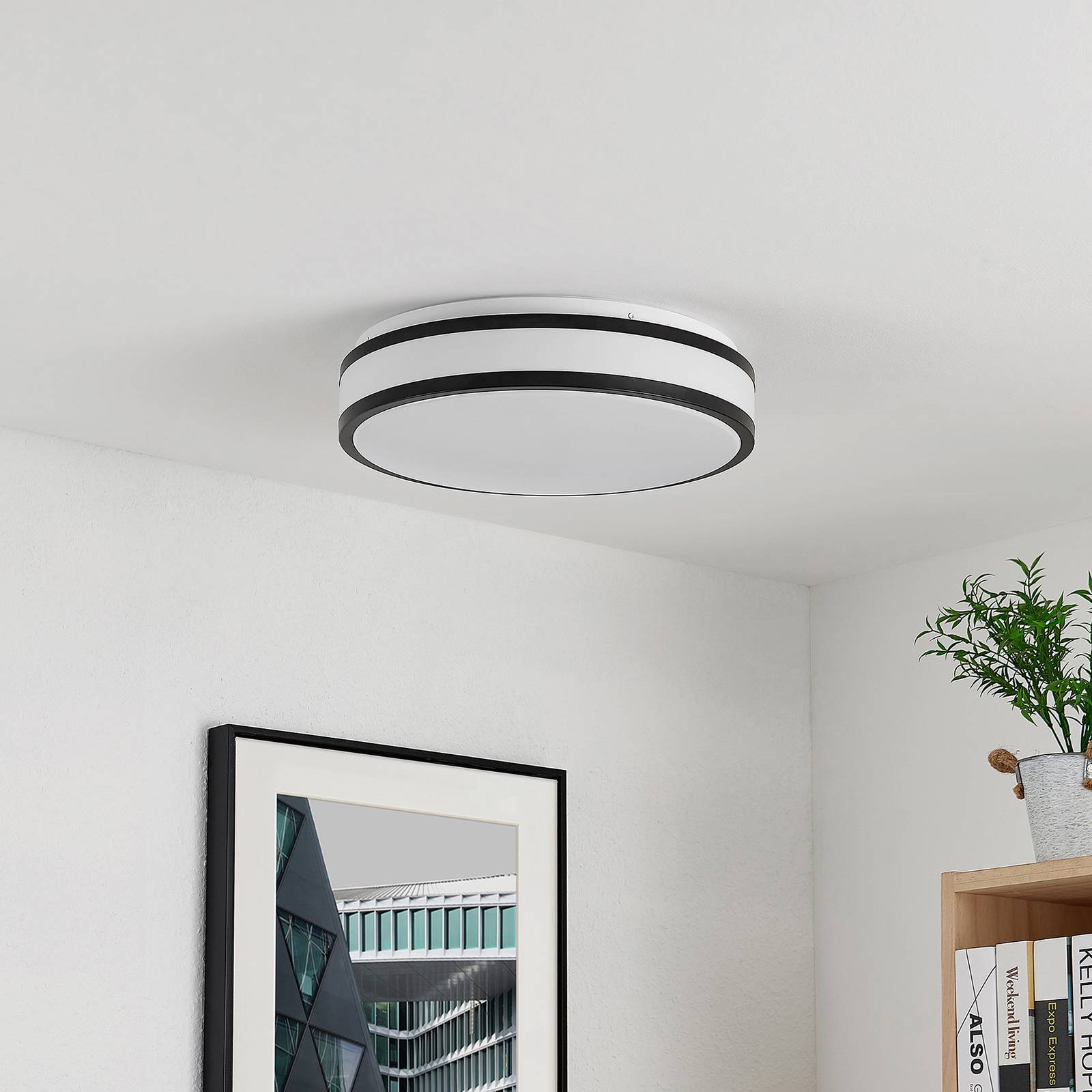 Lindby Teun -LED-kattovalaisin, 34,5 cm
